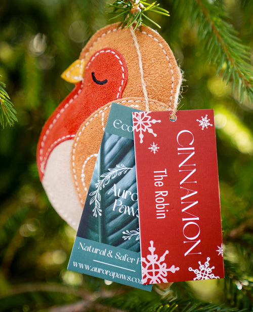 Cinnamon the Robin jute Christmas dog toy – view 2