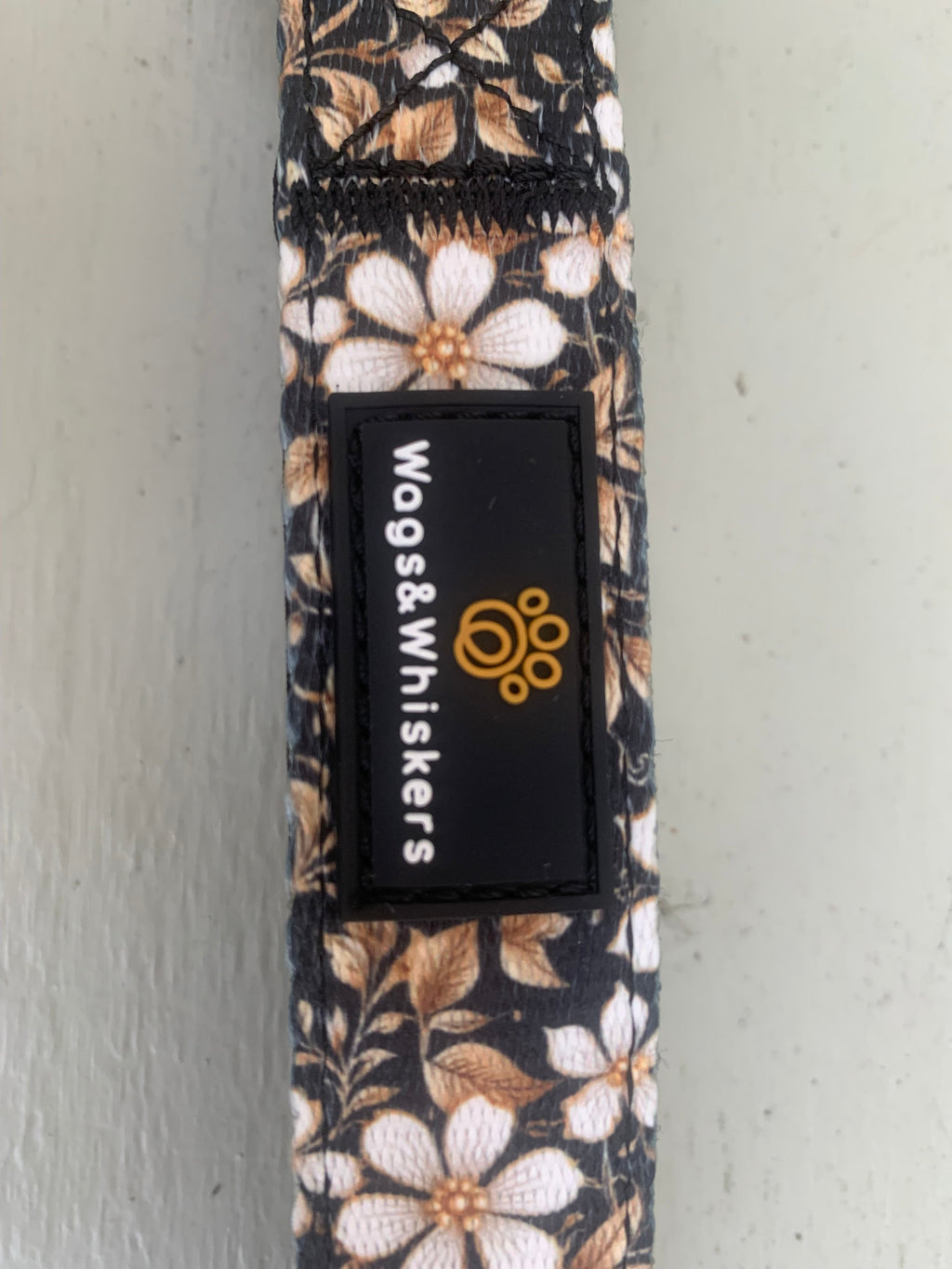 Black Isle Blossom black floral dog collar – view 4