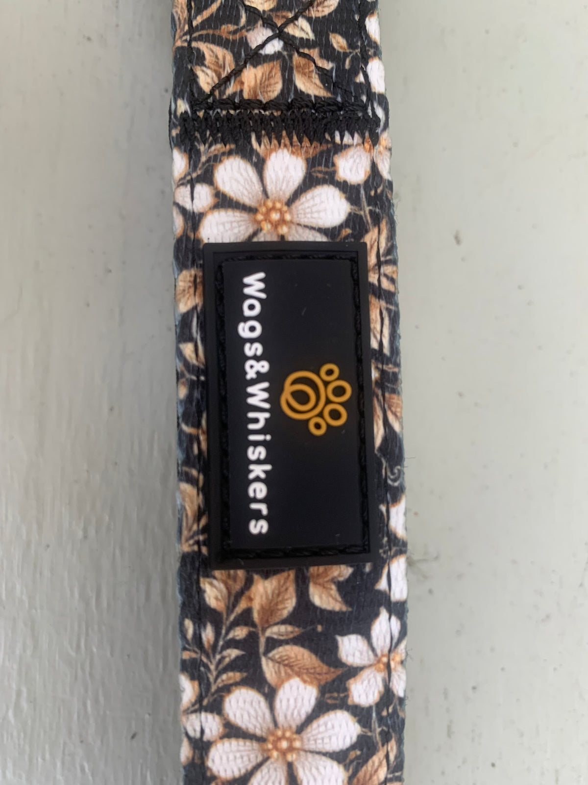 Black Isle Blossom black floral dog collar – view 4