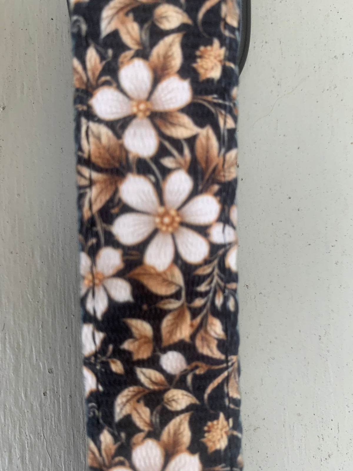 Black Isle Blossom black floral dog collar – view 5