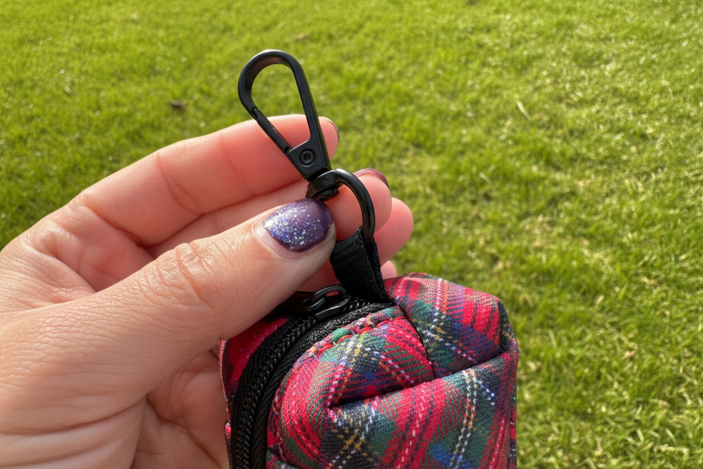 Royal Stewart red tartan poo bag and treat holder – view 4