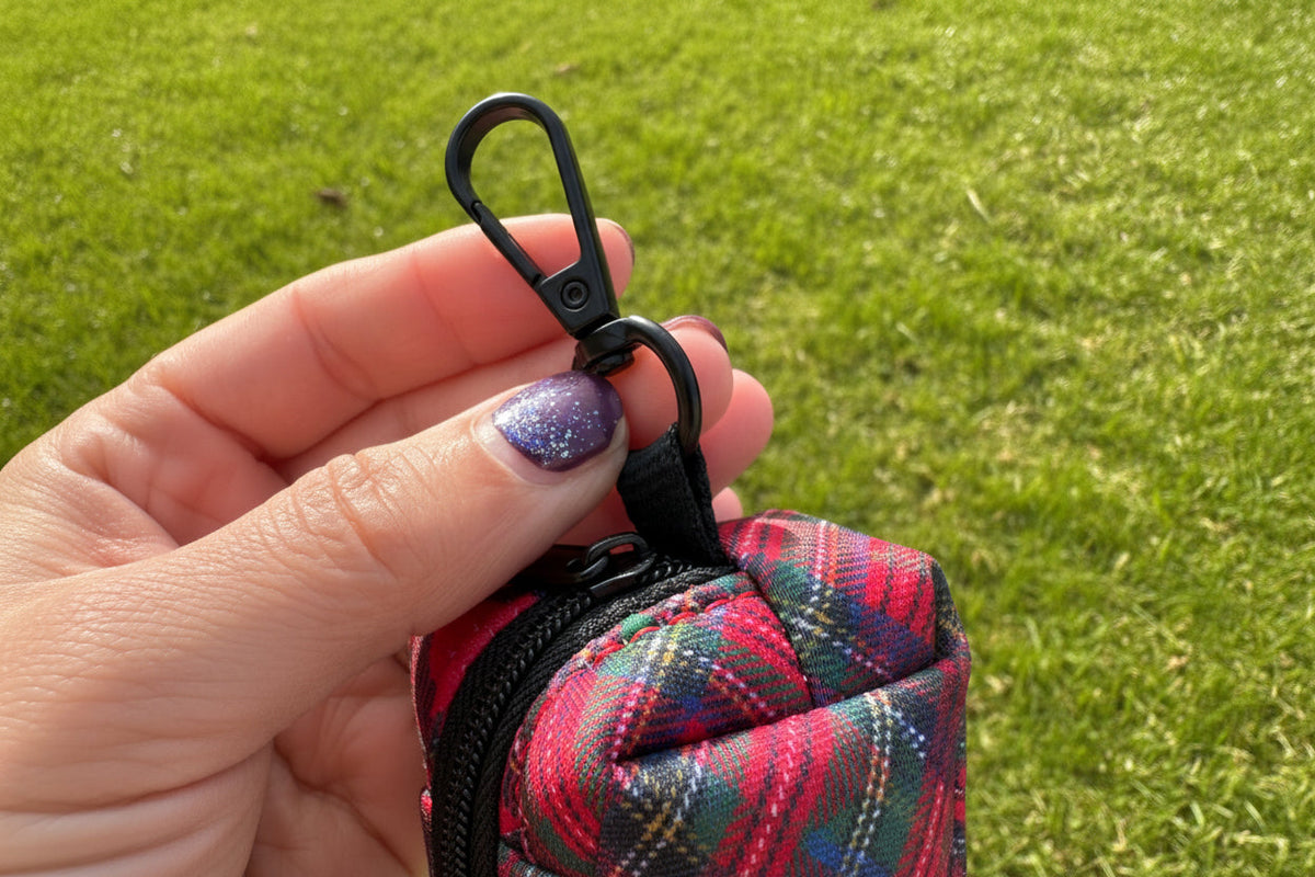Royal Stewart red tartan poo bag and treat holder – view 4
