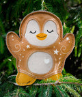 Poppy the Gingerbread Penguin tough Christmas dog toy