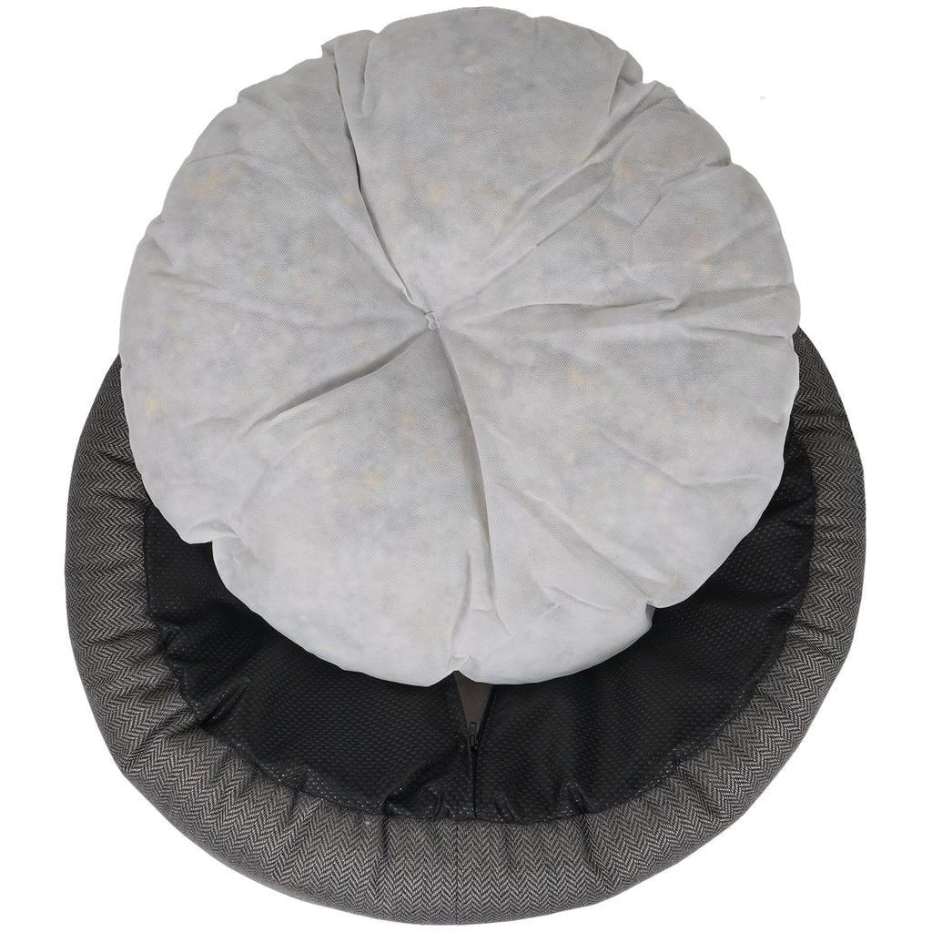Ralph & Co Balmoral grey herringbone donut dog bed – view 10