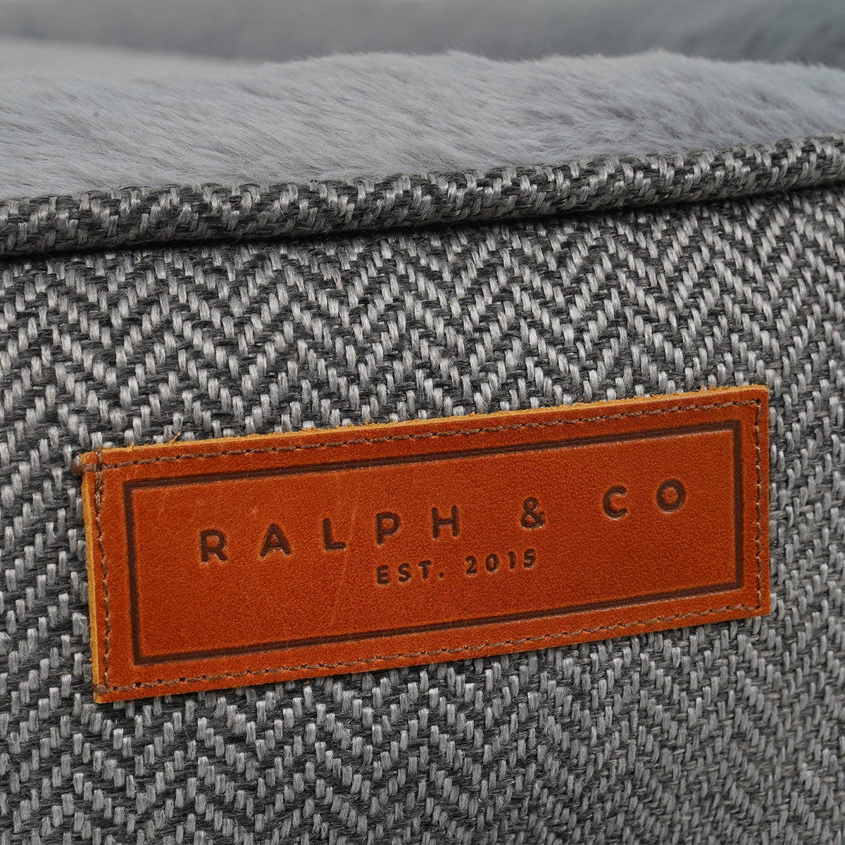 Ralph & Co Balmoral grey herringbone donut dog bed – view 7