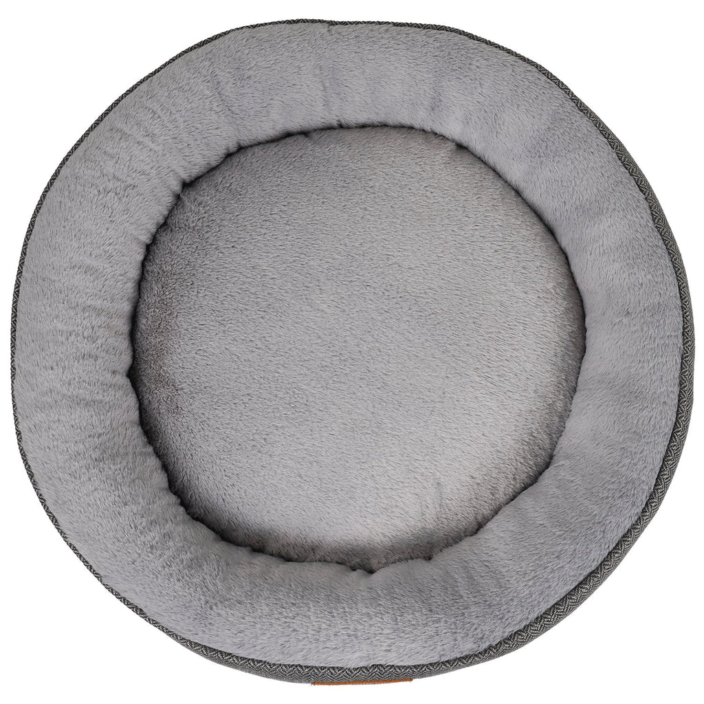 Ralph & Co Balmoral grey herringbone donut dog bed – view 6
