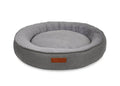 Ralph & Co Balmoral grey herringbone donut dog bed