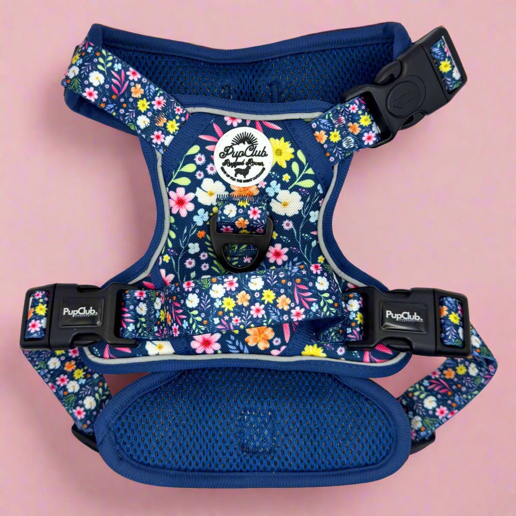 Rugged Rover no-pull dog harness in Summer Meadow floral print – view 2